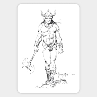 Frazetta Barbarian Magnet